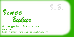 vince bukur business card